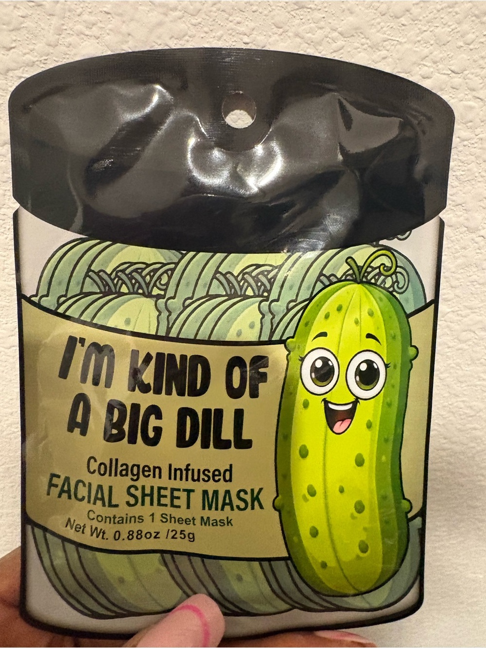 I'm Kind of a Big Dill Collagen Infused Facial Sheet Mask - Green
